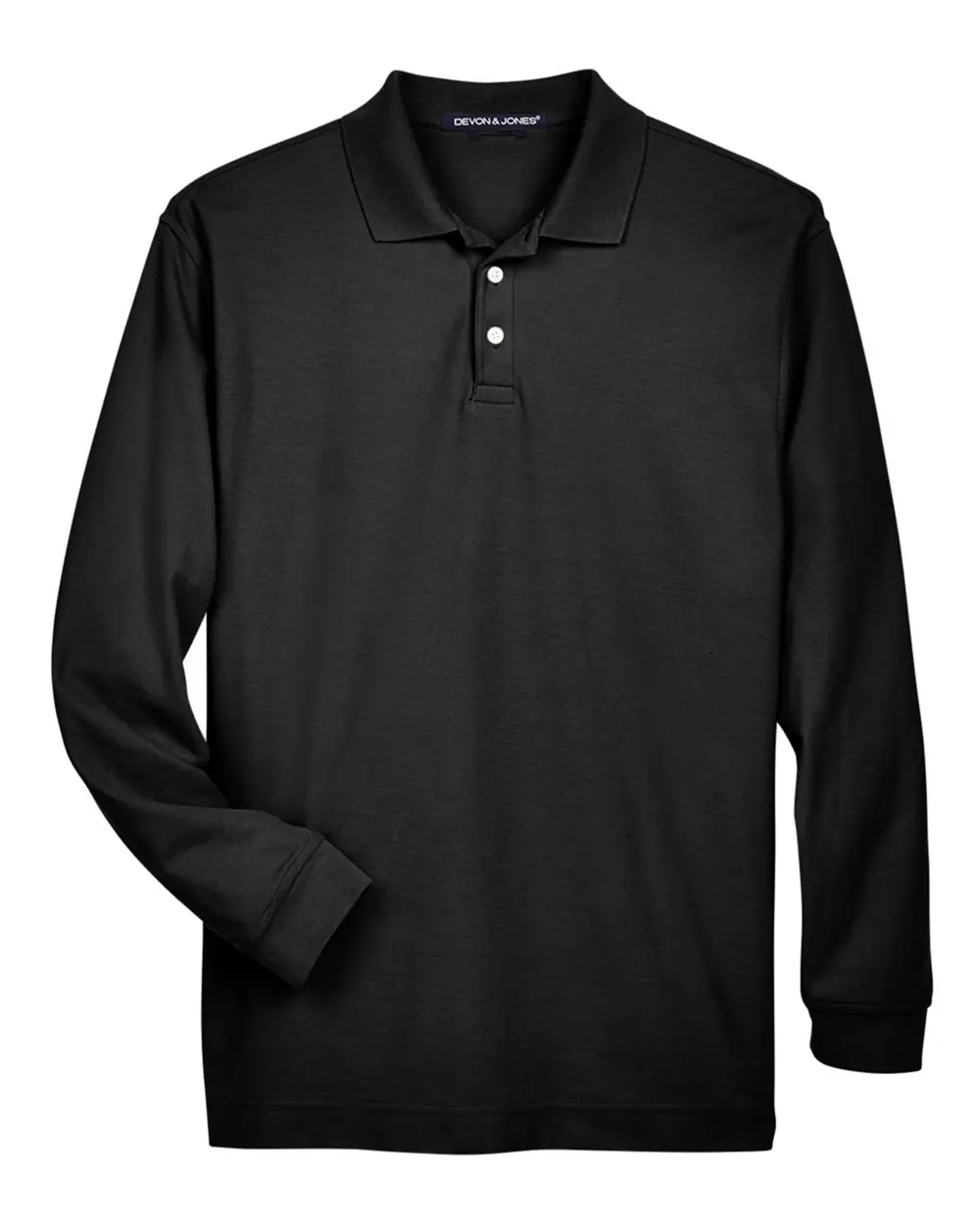 Devon & Jones Men's Pima Piqué Long Sleeve Polo
