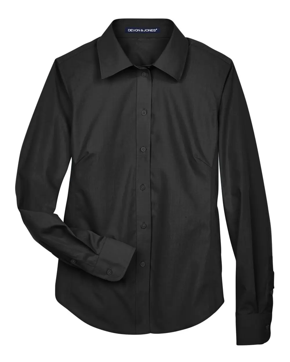 Devon & Jones Women's Crown Collection® Broadcloth Woven Dress Shirt in Black