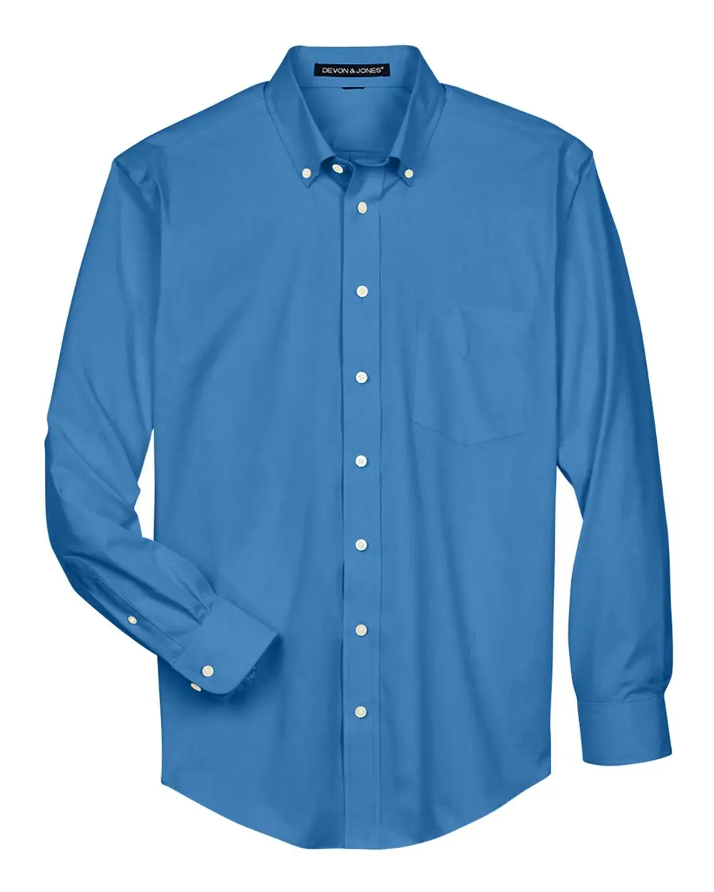 Devon & Jones Men's Crown Collection® Oxford Woven Dress Shirt in French Blue