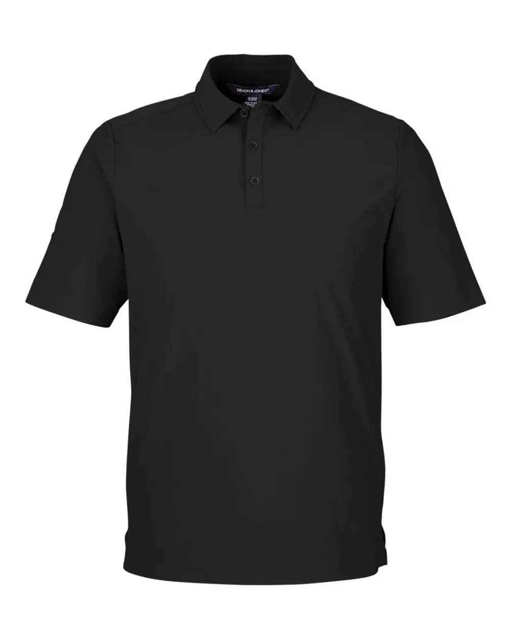Devon & Jones Men's CrownLux Performance® Windsor Welded Polo in Black