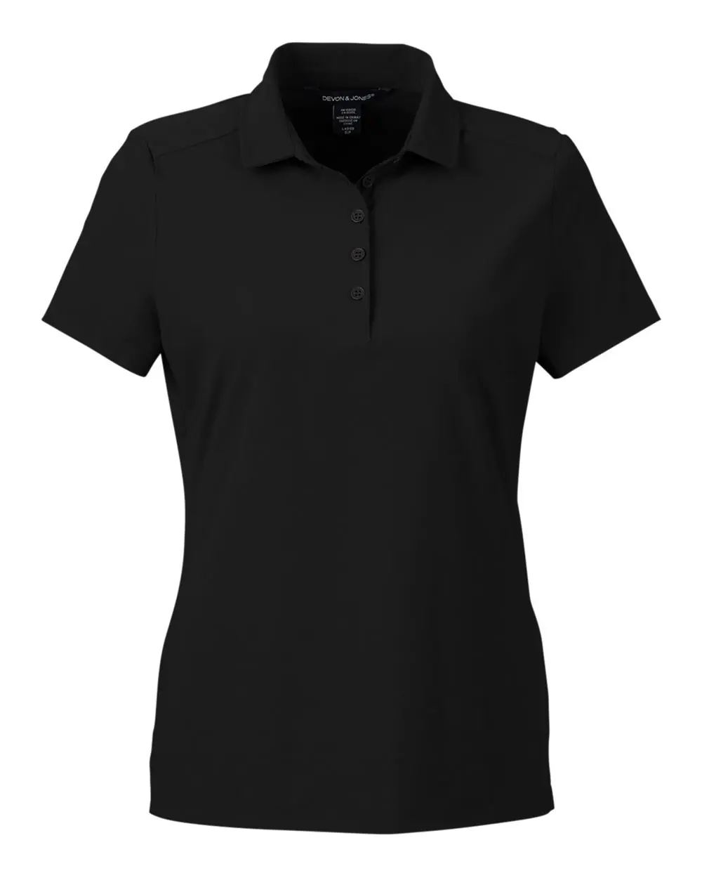 Devon & Jones Women's CrownLux Performance® Windsor Welded Polo in Black