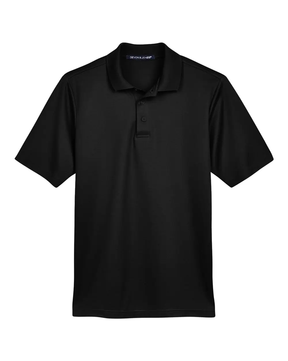 Devon & Jones Men's CrownLux Performance® Plaited Polo in Black