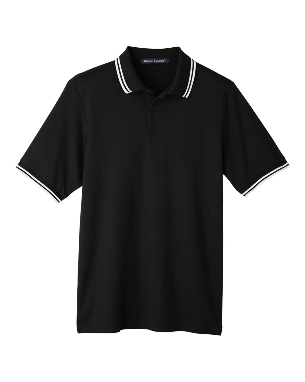 Devon & Jones Men's CrownLux Performance® Plaited Tipped Polo