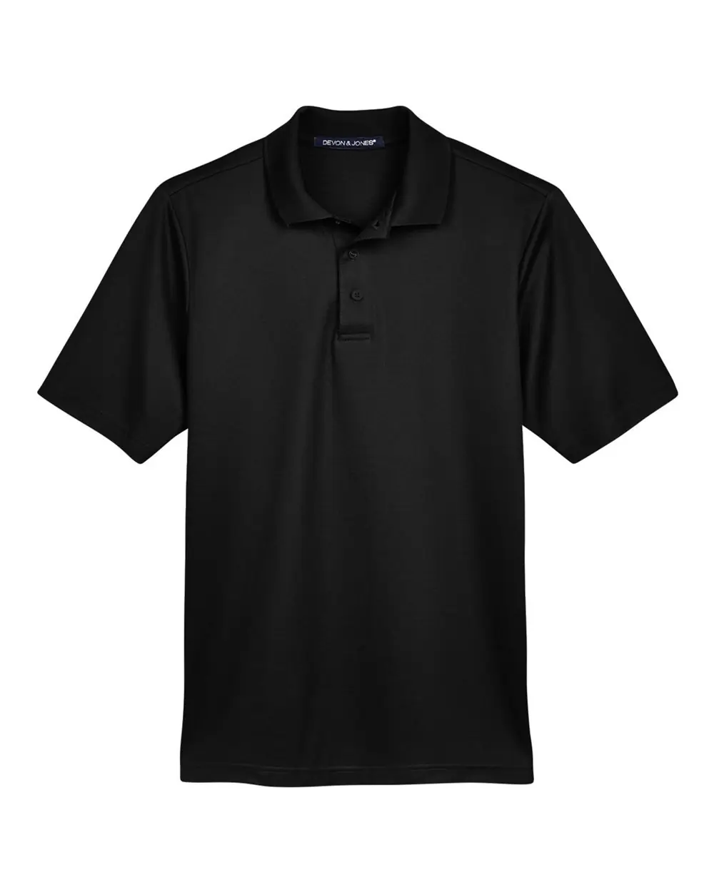 Devon & Jones Men's Tall CrownLux Performance® Plaited Polo in Black