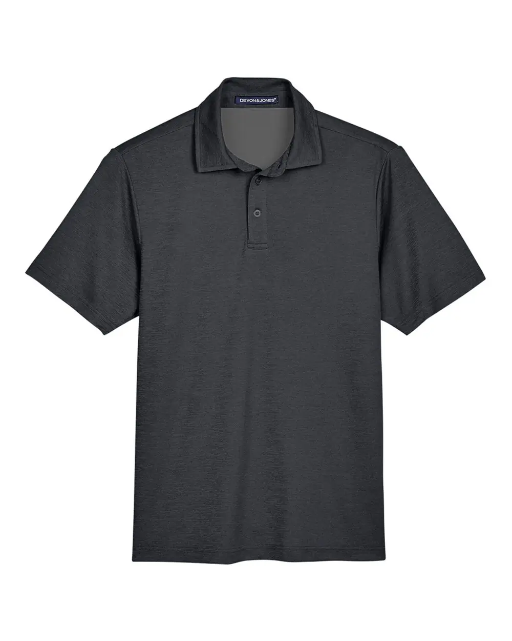 Devon & Jones Men's CrownLux Performance® Address Mélange Polo in Black Heather