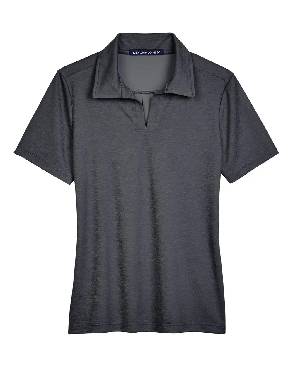 Devon & Jones Women's CrownLux Performance® Address Melange Polo in Black Heather