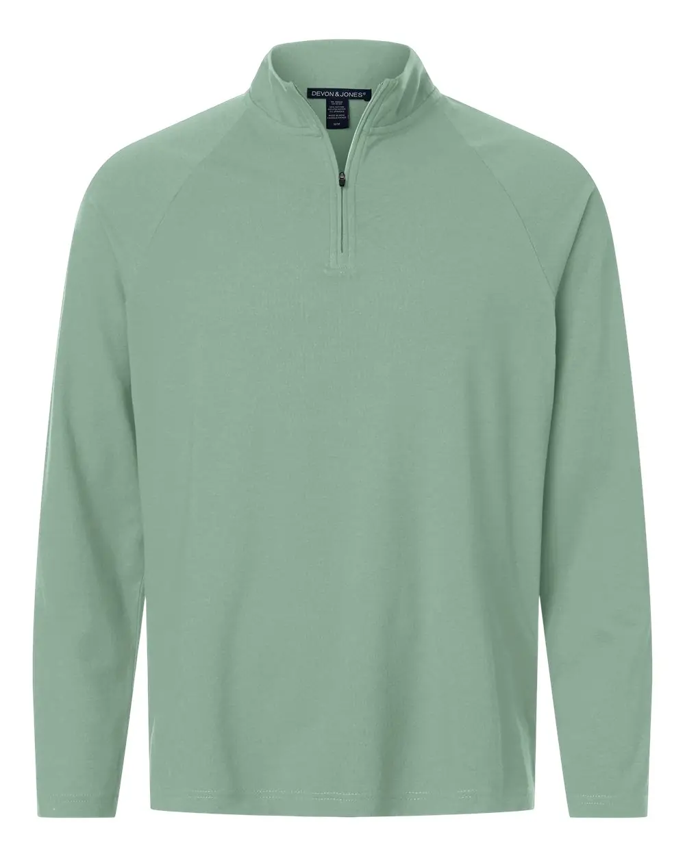 Devon & Jones Men's Seaton Pebble Textured Quarter-Zip Pullover in Balsam Green