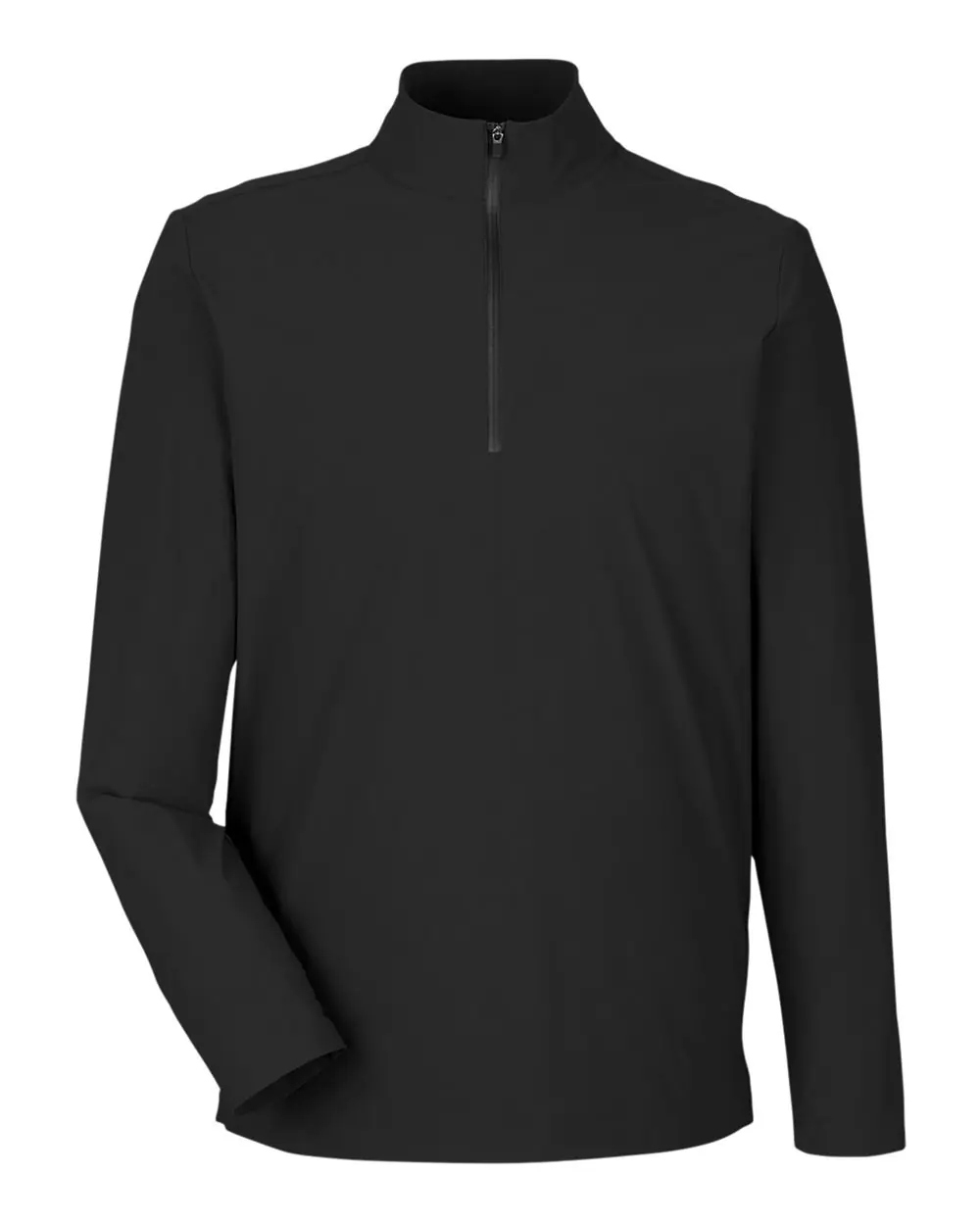Devon & Jones Men's CrownLux Performance® Windsor Welded Quarter-Zip Pullover in Black