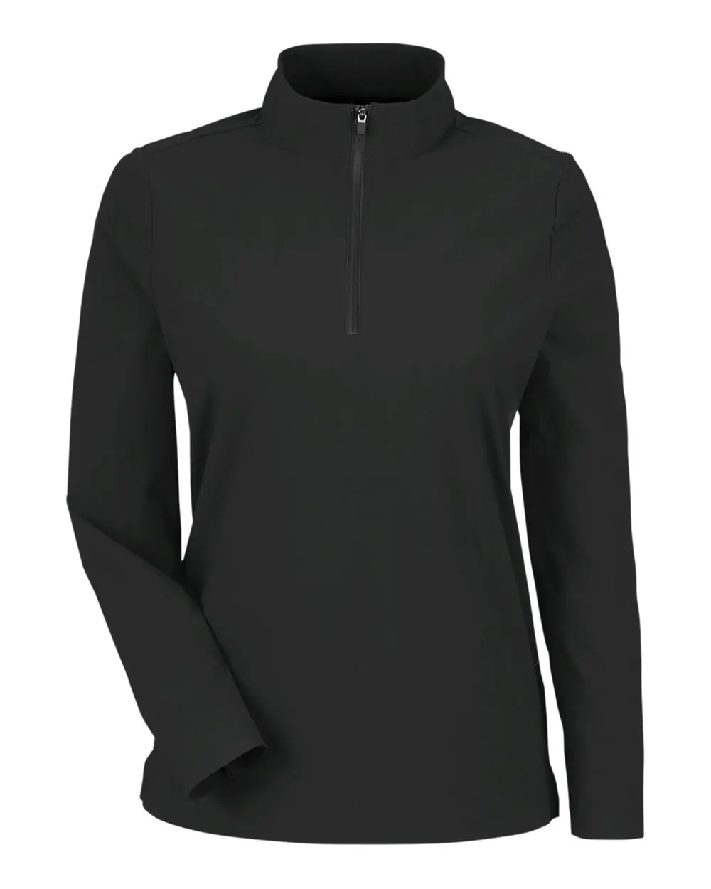 Devon & Jones Women's CrownLux Performance® Windsor Welded Quarter-Zip Pullover in Black