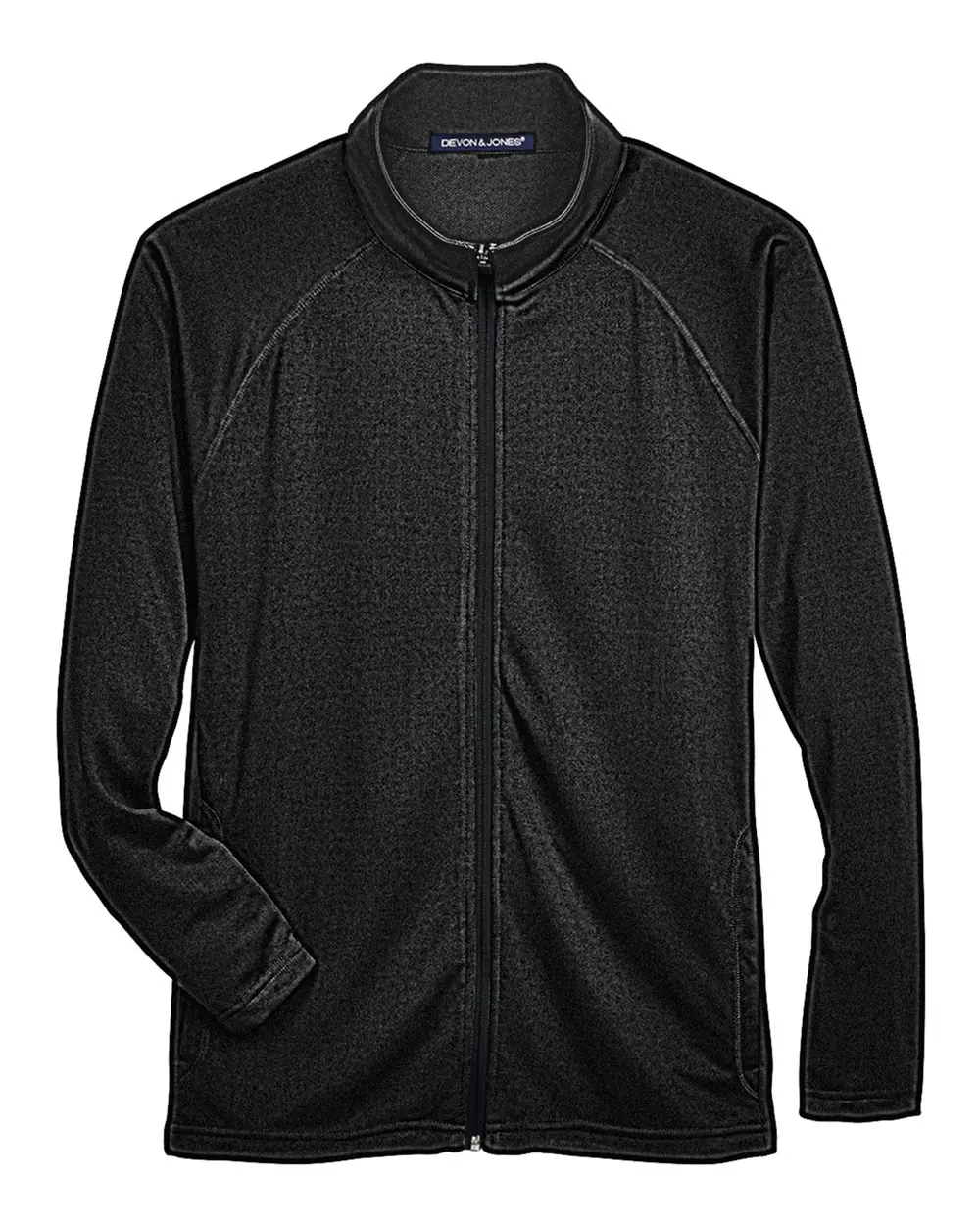 Devon & Jones Men's Stretch Tech-Shell® Compass Full-Zip Jacket in Black
