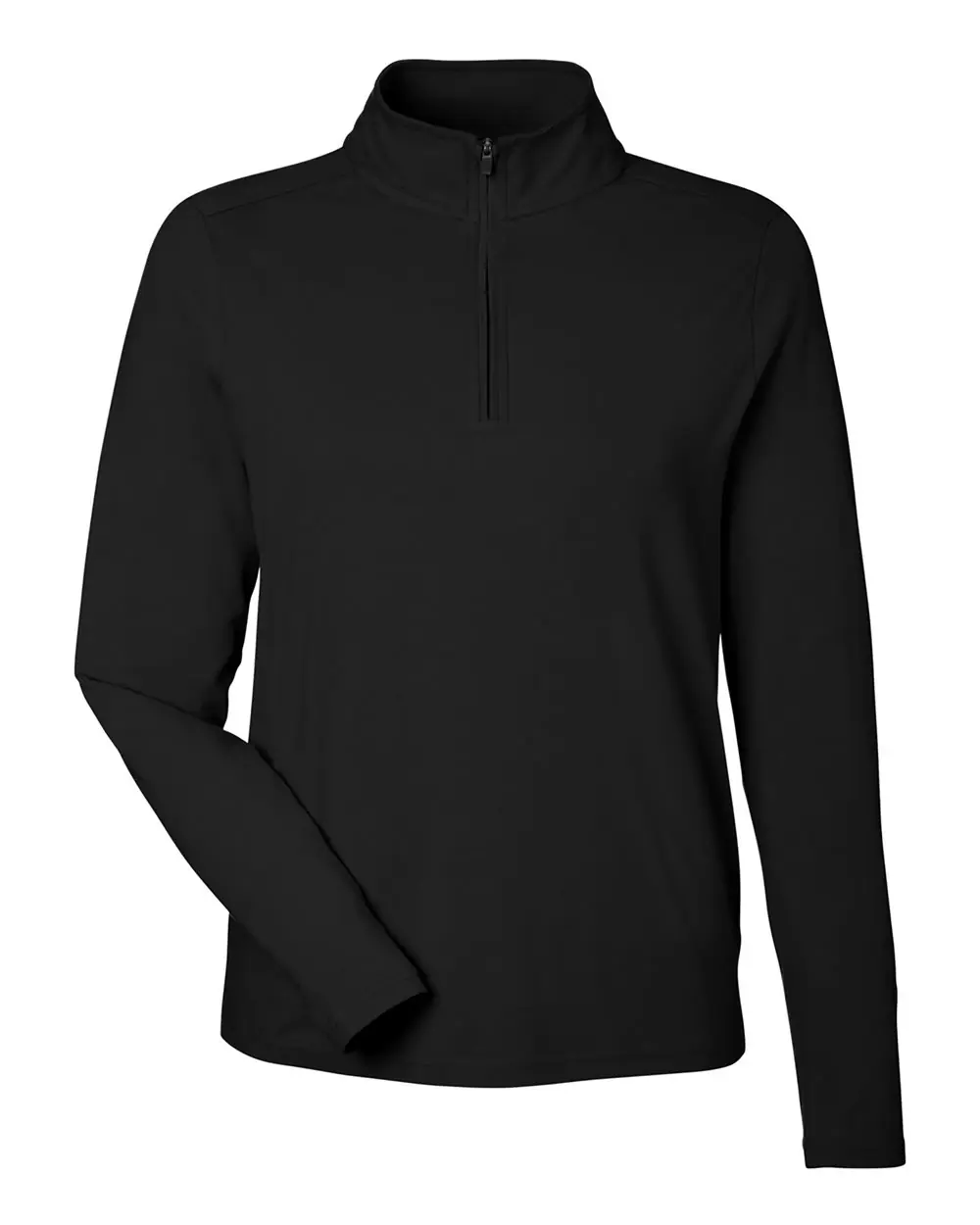 Devon & Jones Women's Raleigh Stretch Quarter-Zip Pullover in Black