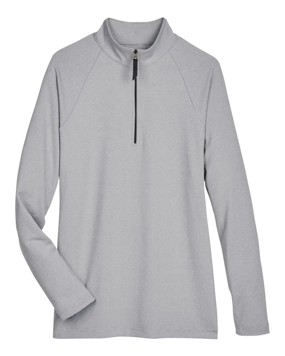 Devon & Jones Women's CrownLux Performance® Clubhouse Micro-Stripe Quarter-Zip Pullover in Black