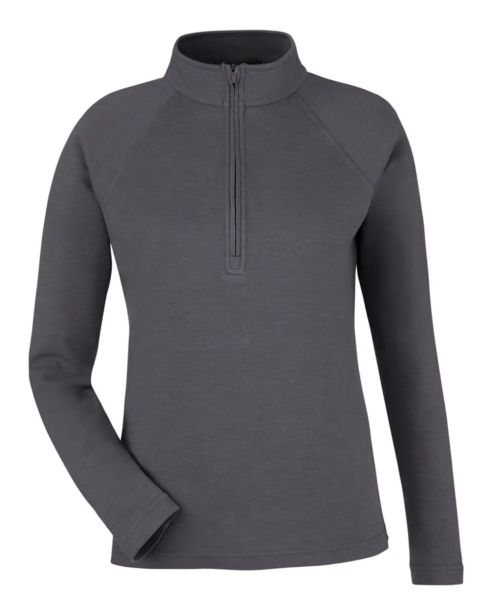 Devon & Jones Women's New Classics® Charleston Quarter-Zip Pullover in Black Melange