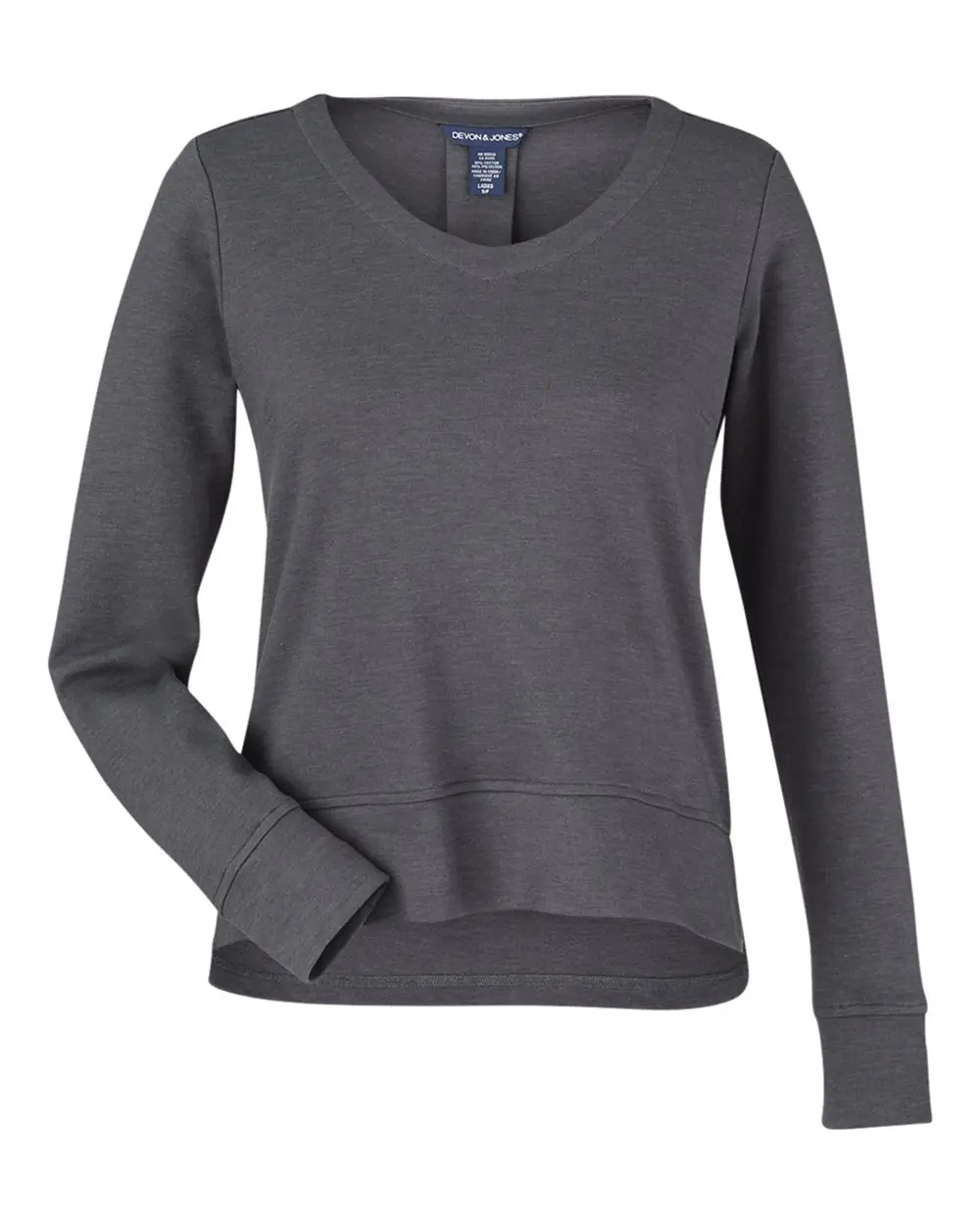 Devon & Jones Women's New Classics® Charleston Pullover in Black Melange