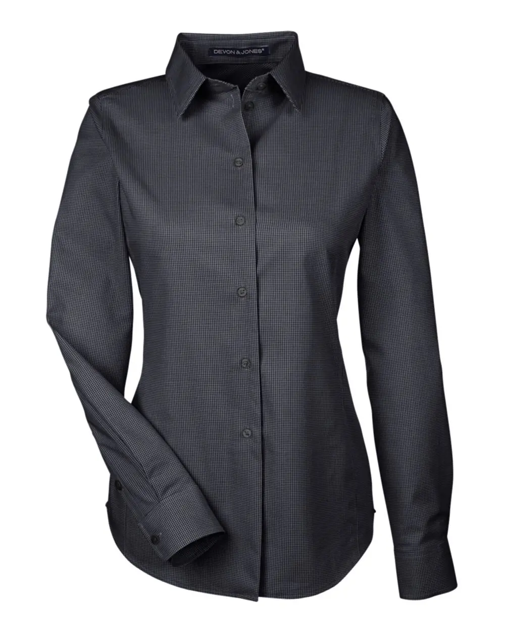 Devon & Jones Women's Crown Collection® Royal Dobby Woven Dress Shirt in Black