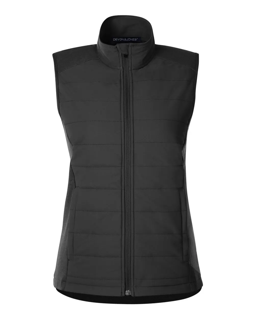 Devon & Jones Women's New Classics® Charleston Hybrid Vest in Black/ Melange Black