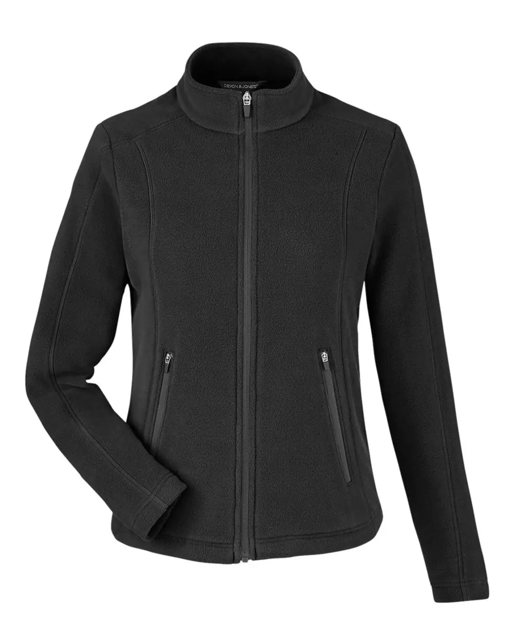 Devon & Jones Women's CrownLux Performance® Fleece Full-Zip Jacket in Black