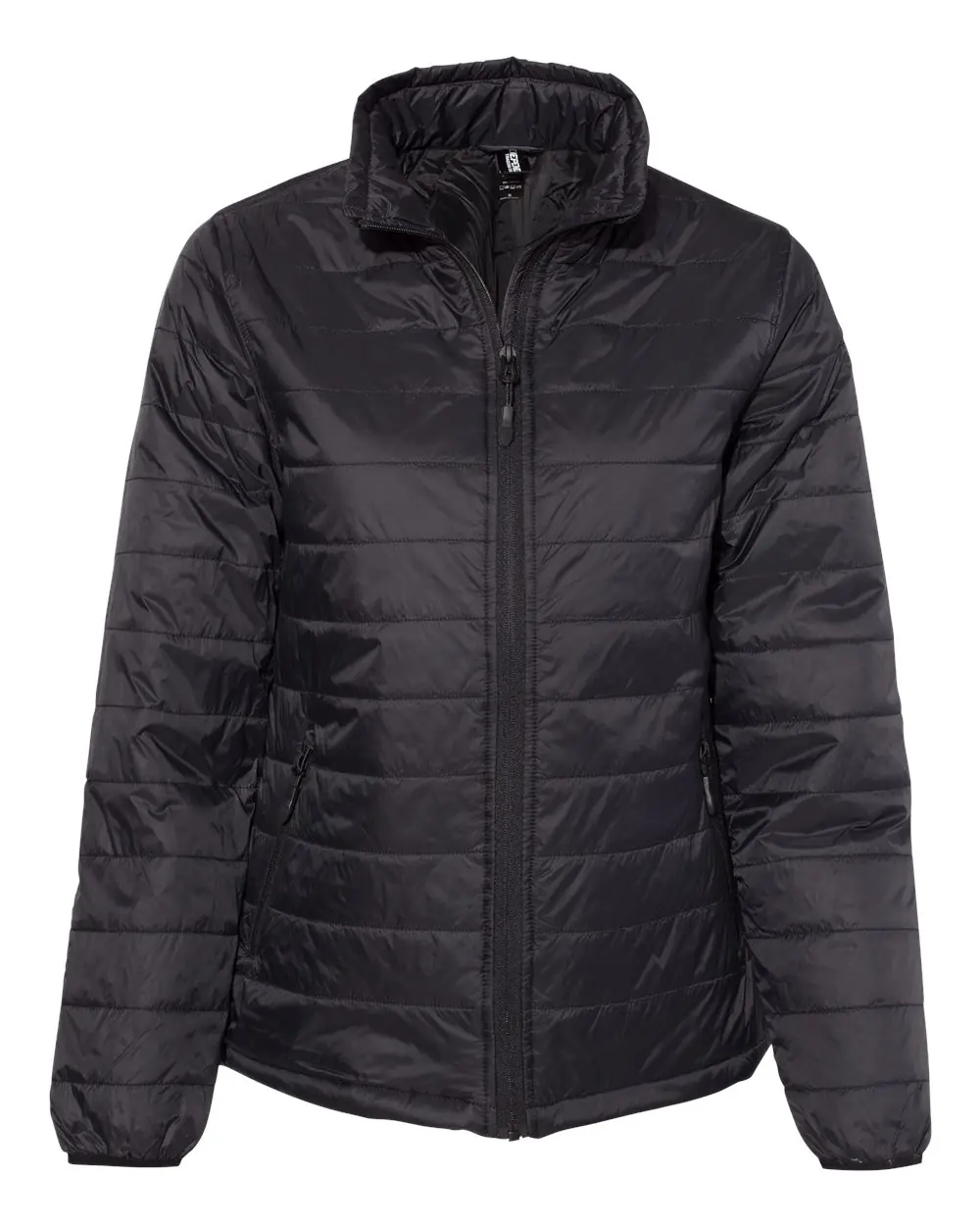 Independent Trading Co. Women's Puffer Jacket in Black