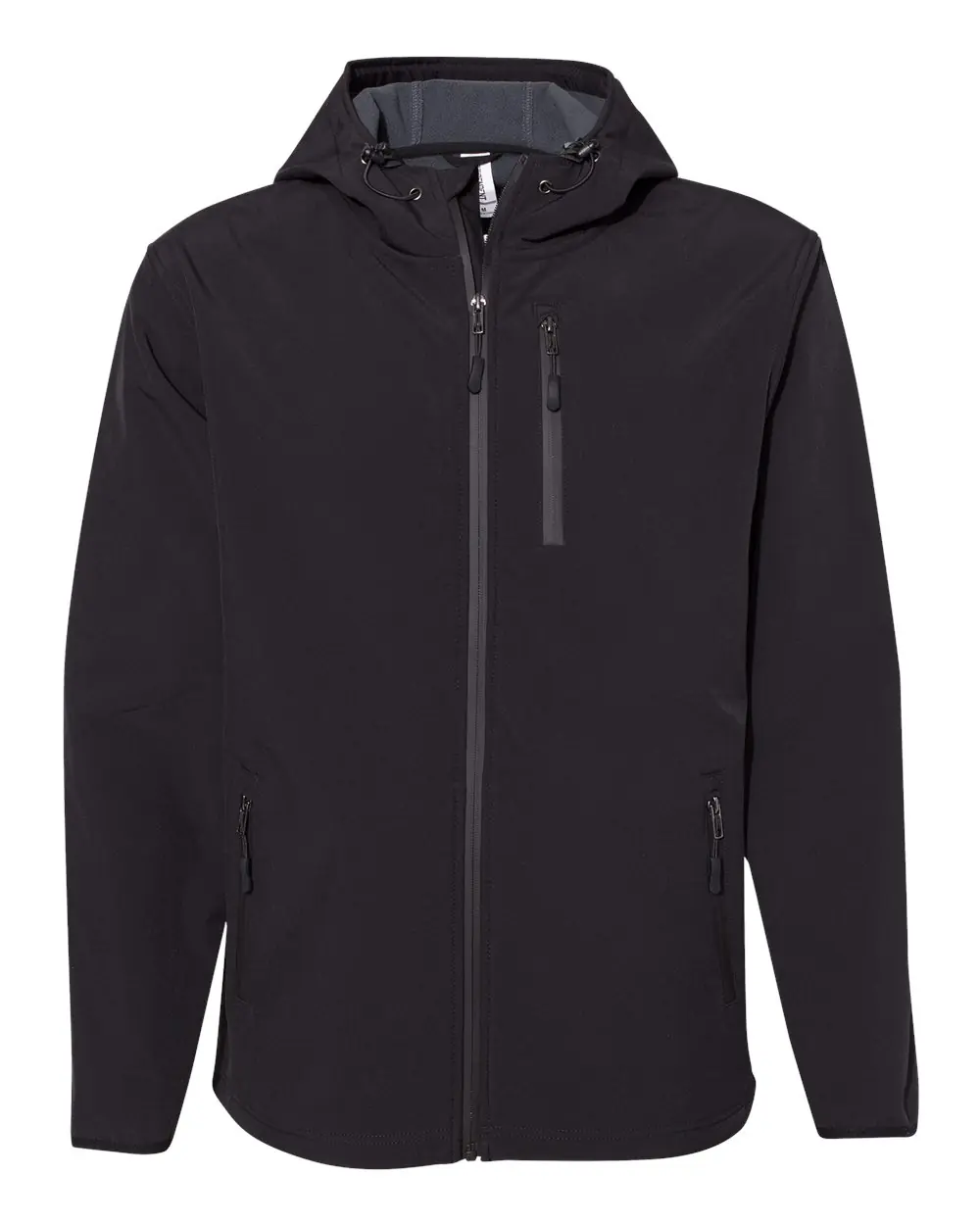 Independent Trading Co. Men's Poly-Tech Soft Shell Jacket in Black