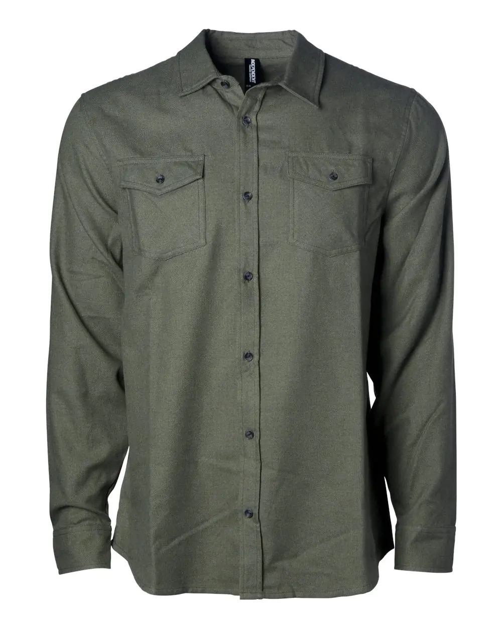 Independent Trading Co. Unisex Flannel Shirt in Army Heather