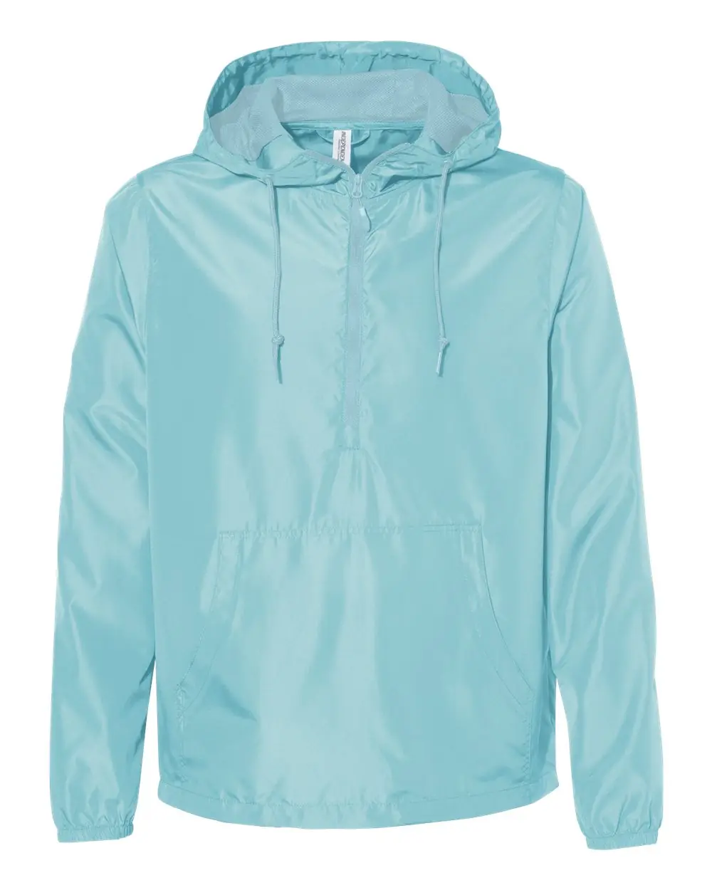 Independent Trading Co. Unisex Lightweight Quarter-Zip Windbreaker Pullover Jacket in Aqua