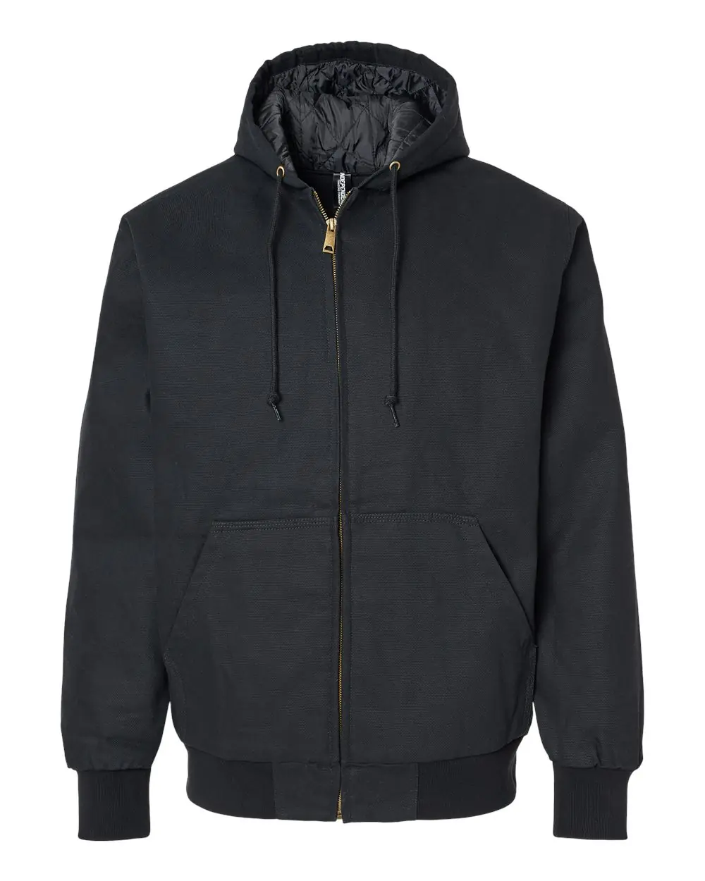Independent Trading Co. Men's Insulated Canvas Workwear Jacket in Black