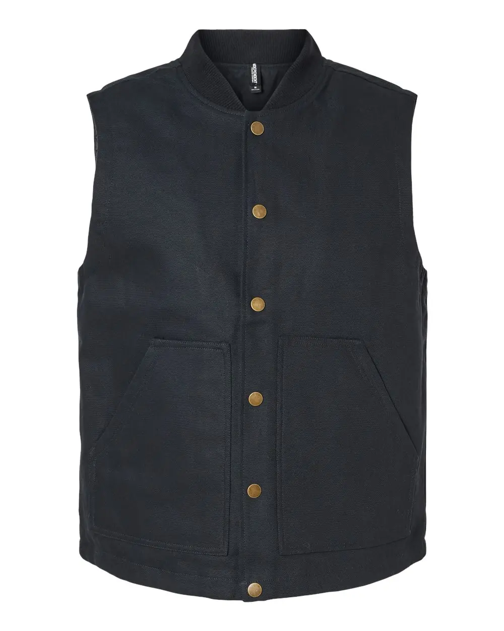 Independent Trading Co. Men's Insulated Canvas Workwear Vest in Black