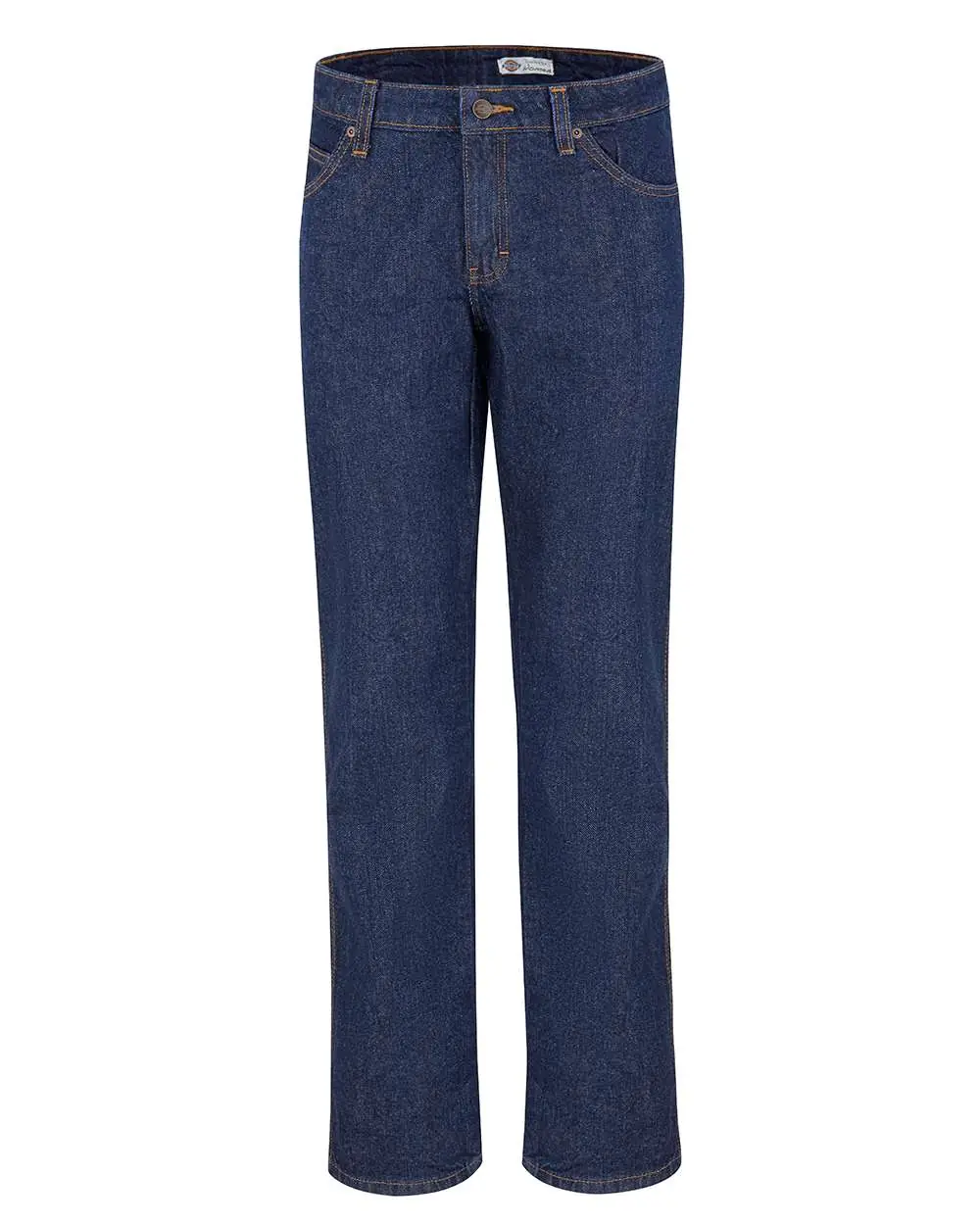 Dickies Women's Straight Leg 5-Pocket Jeans in Rinsed Indigo Blue