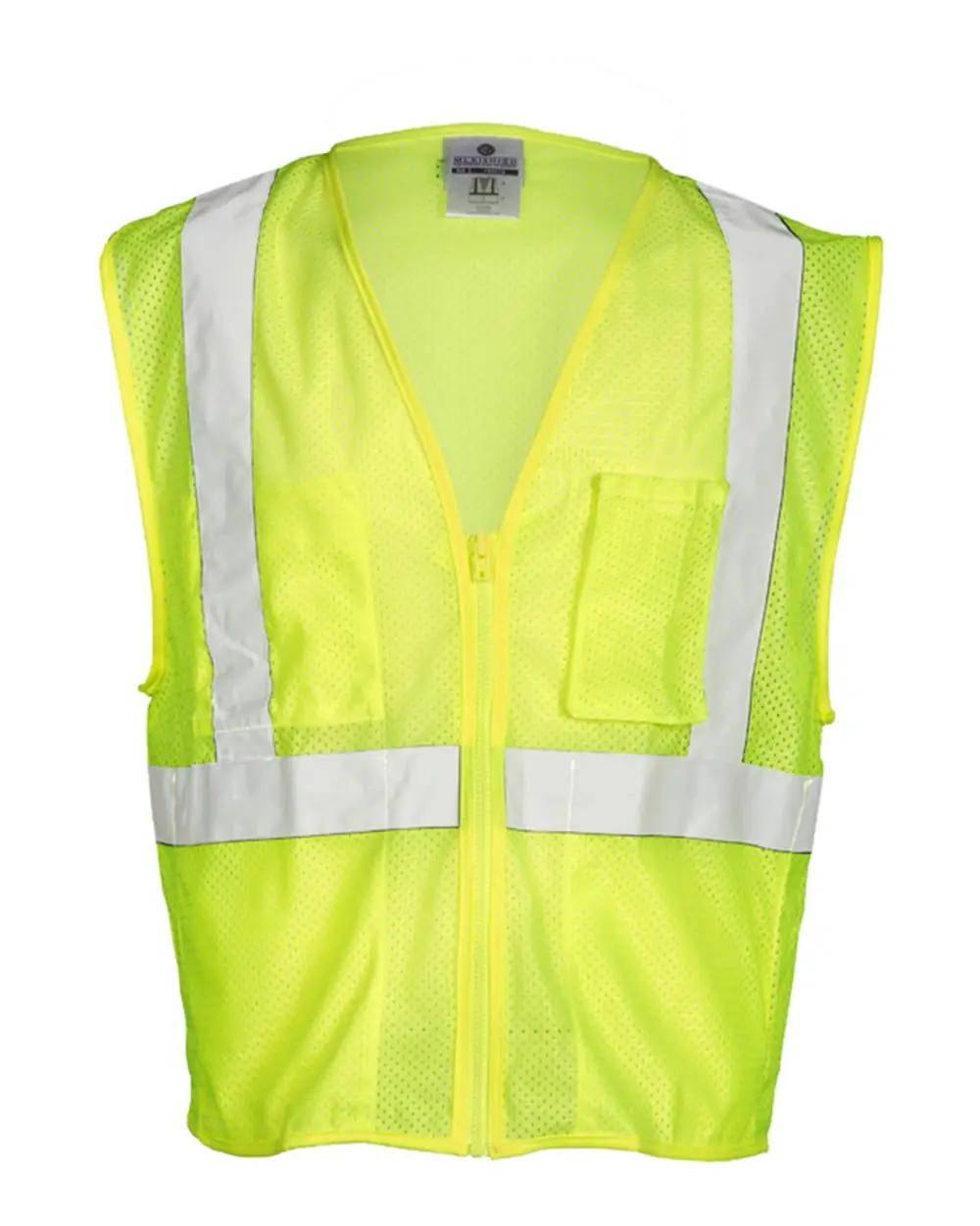 Kishigo Unisex Self Extinguishing Mesh Vest in Lime