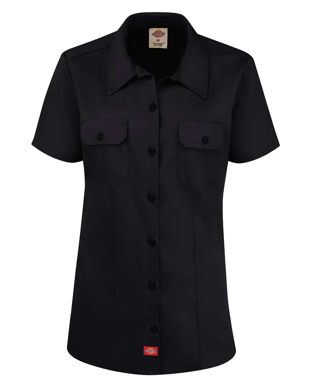 Dickies Women's Short Sleeve Work Shirt in Black