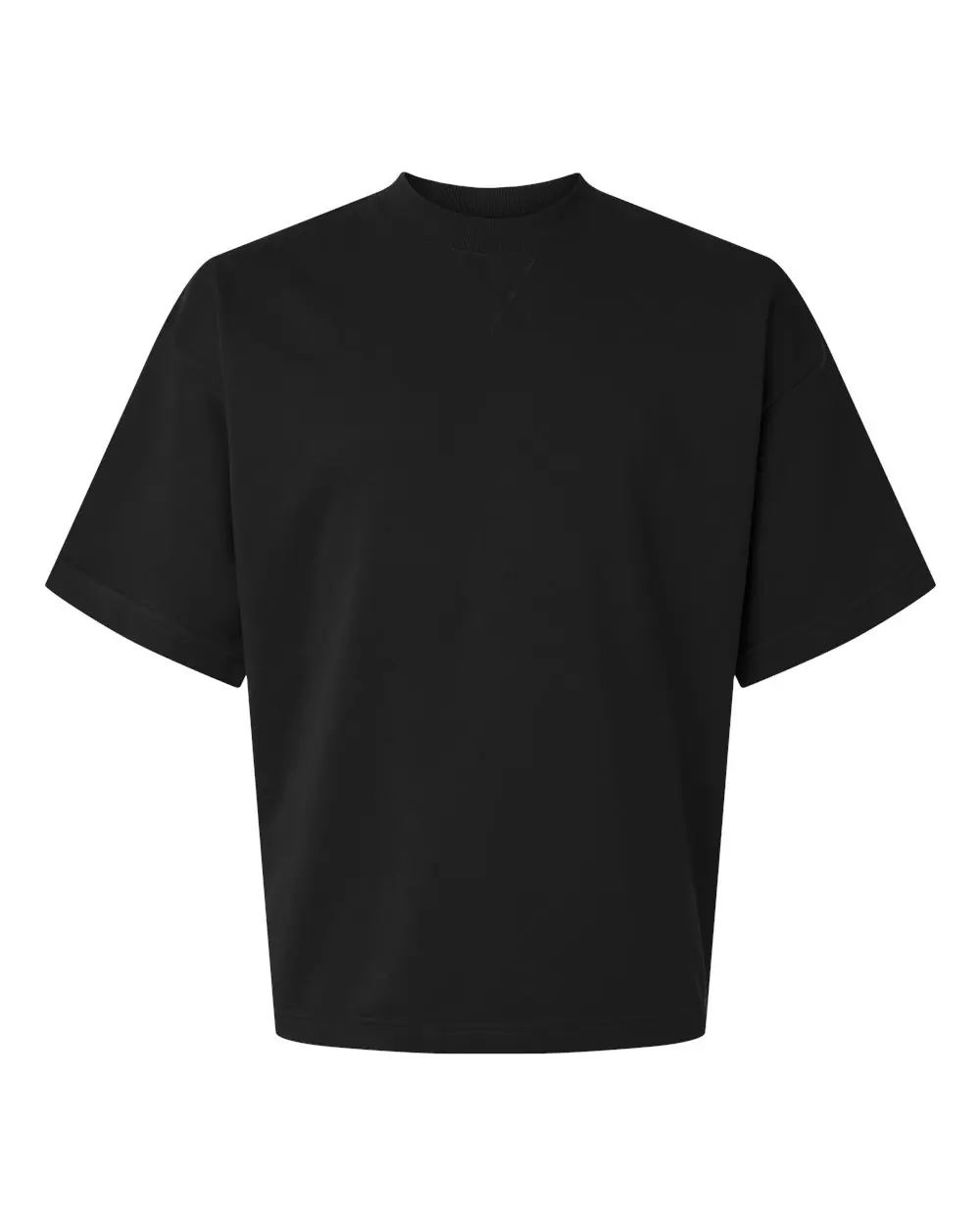American Apparel Unisex French Terry Ex Crew in Black