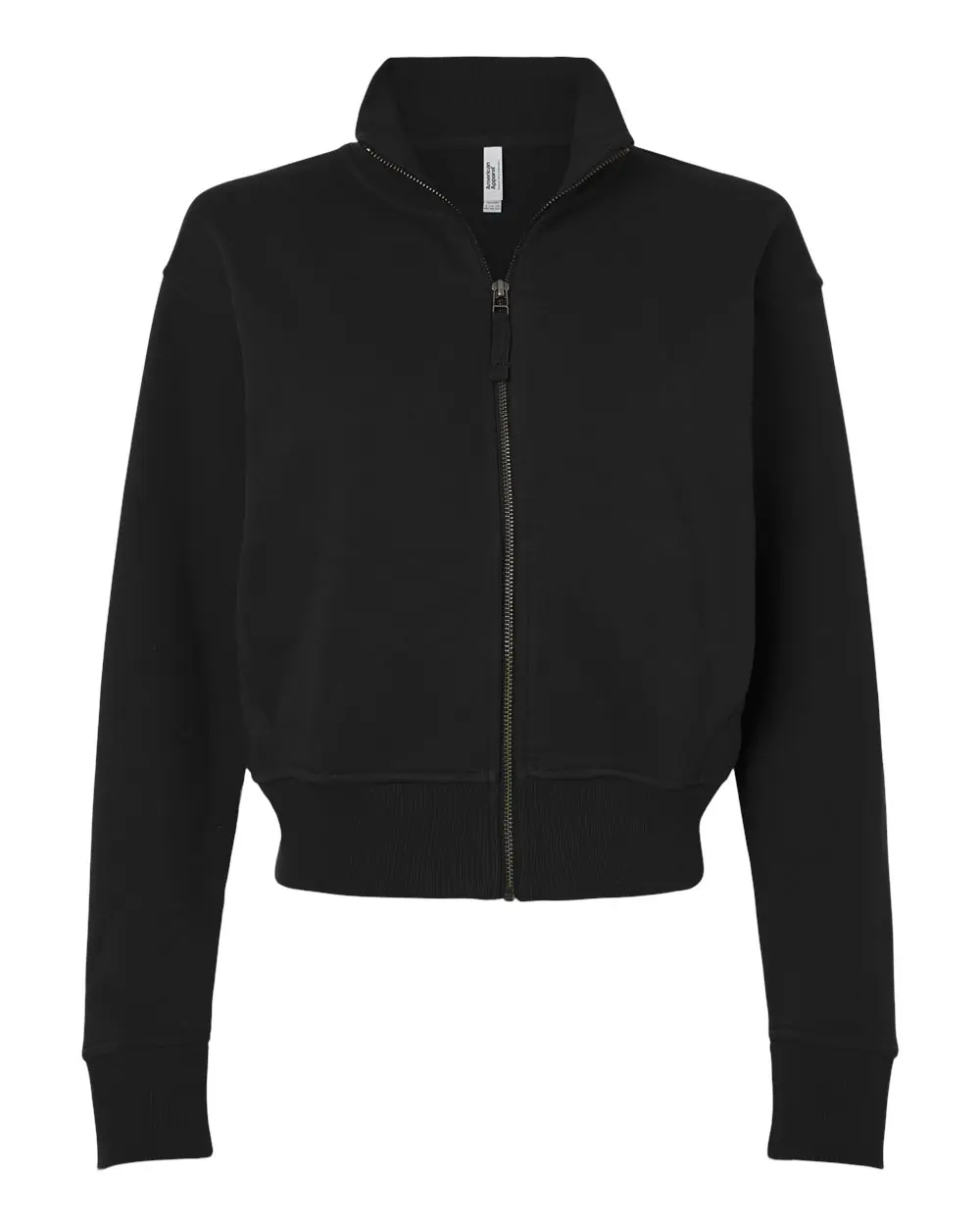 American Apparel Women's French Terry Full-Zip Jacket in Black