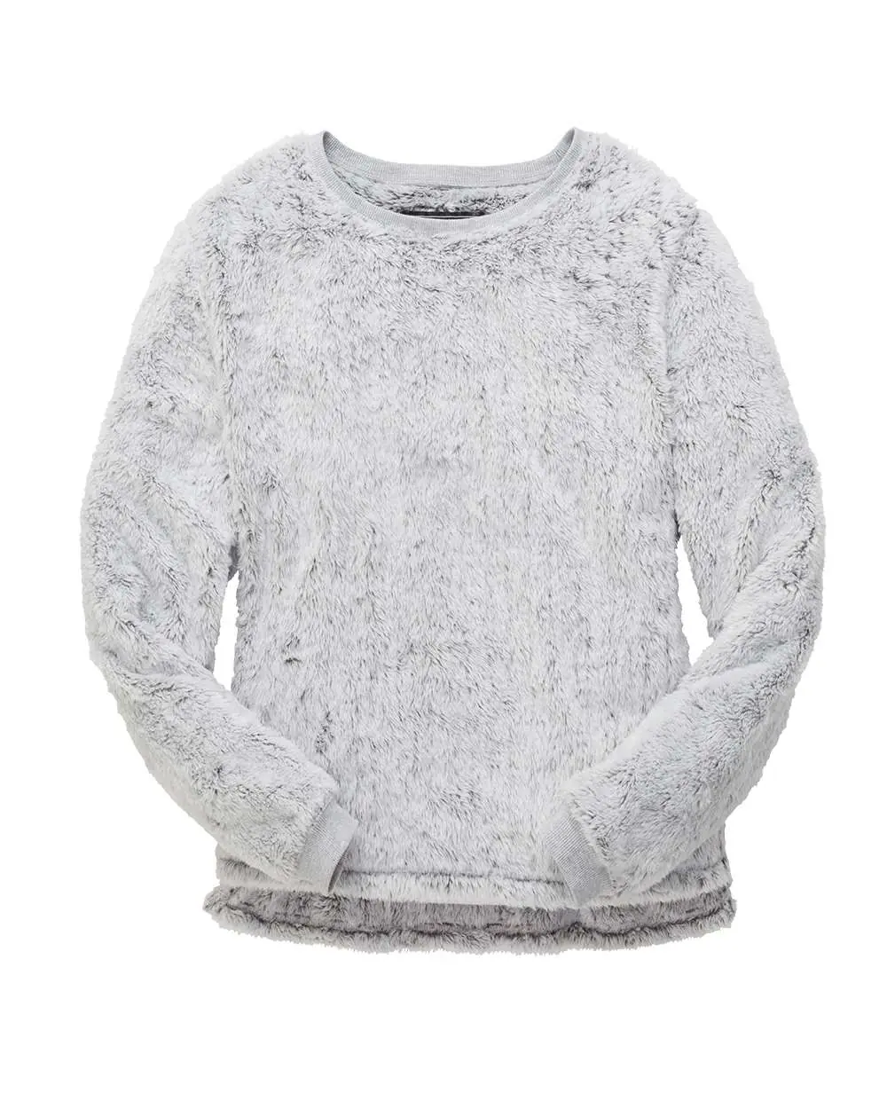 Boxercraft Women's Fuzzy Crewneck Fleece in Frosty Grey