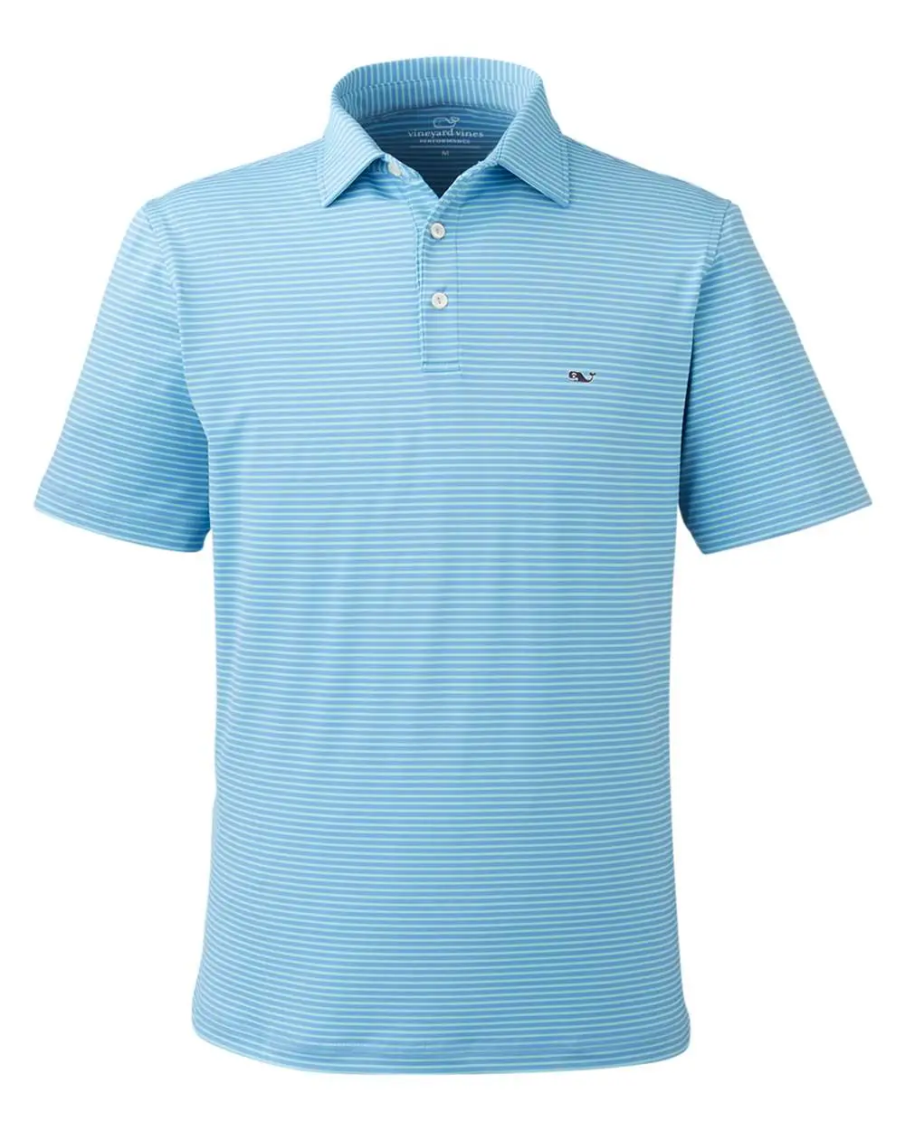 vineyard vines Men's Bradley Stripe Sankaty Polo in Andros Blue