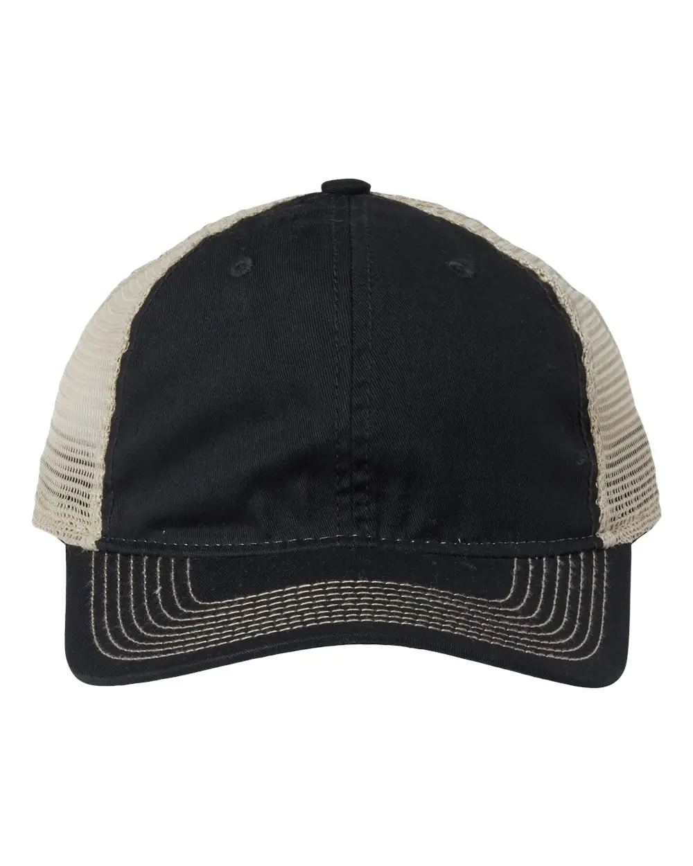 The Game Soft Trucker Cap in Black/ Khaki