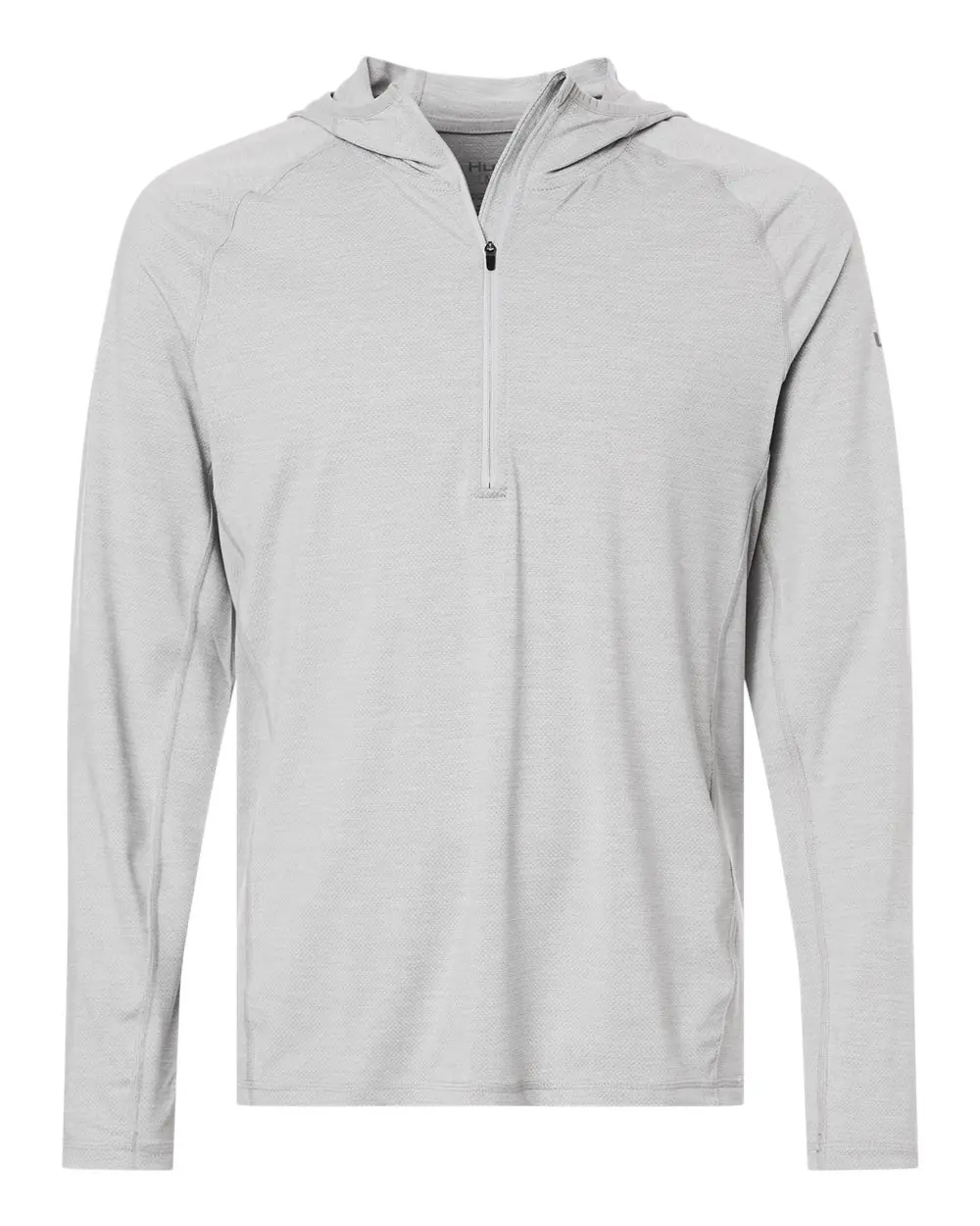 HUK Men's Atoll Half-Zip Hooded Pullover in Harbor Mist