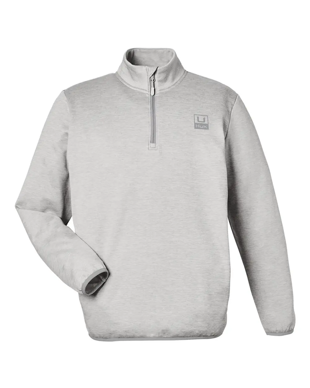 HUK Men's Coldfront+ Quarter-Zip Pullover in Harbor Mist Heather