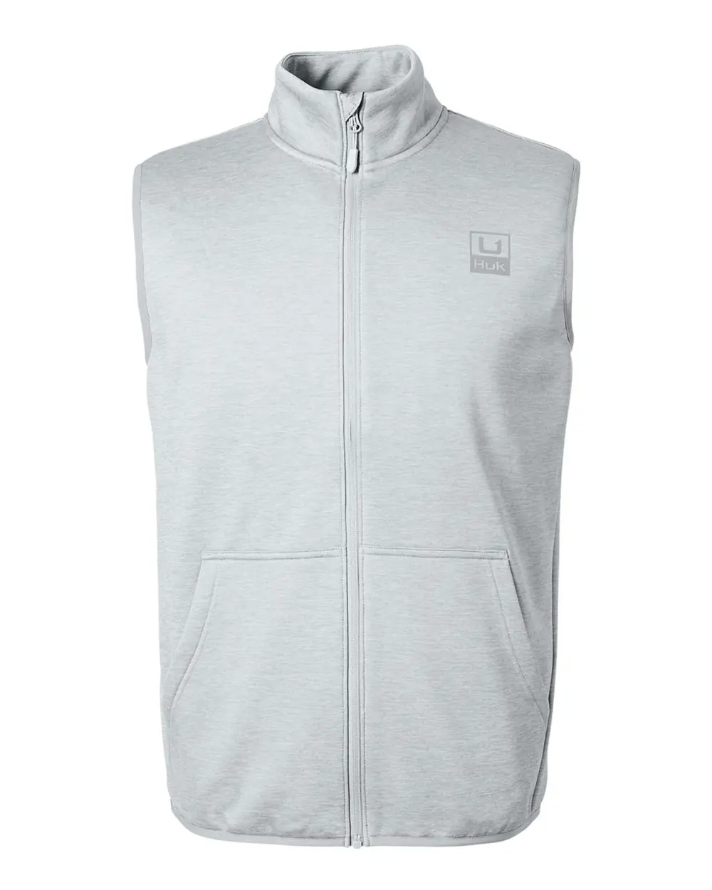 HUK Men's Coldfront+ Vest in Harbor Mist Heather