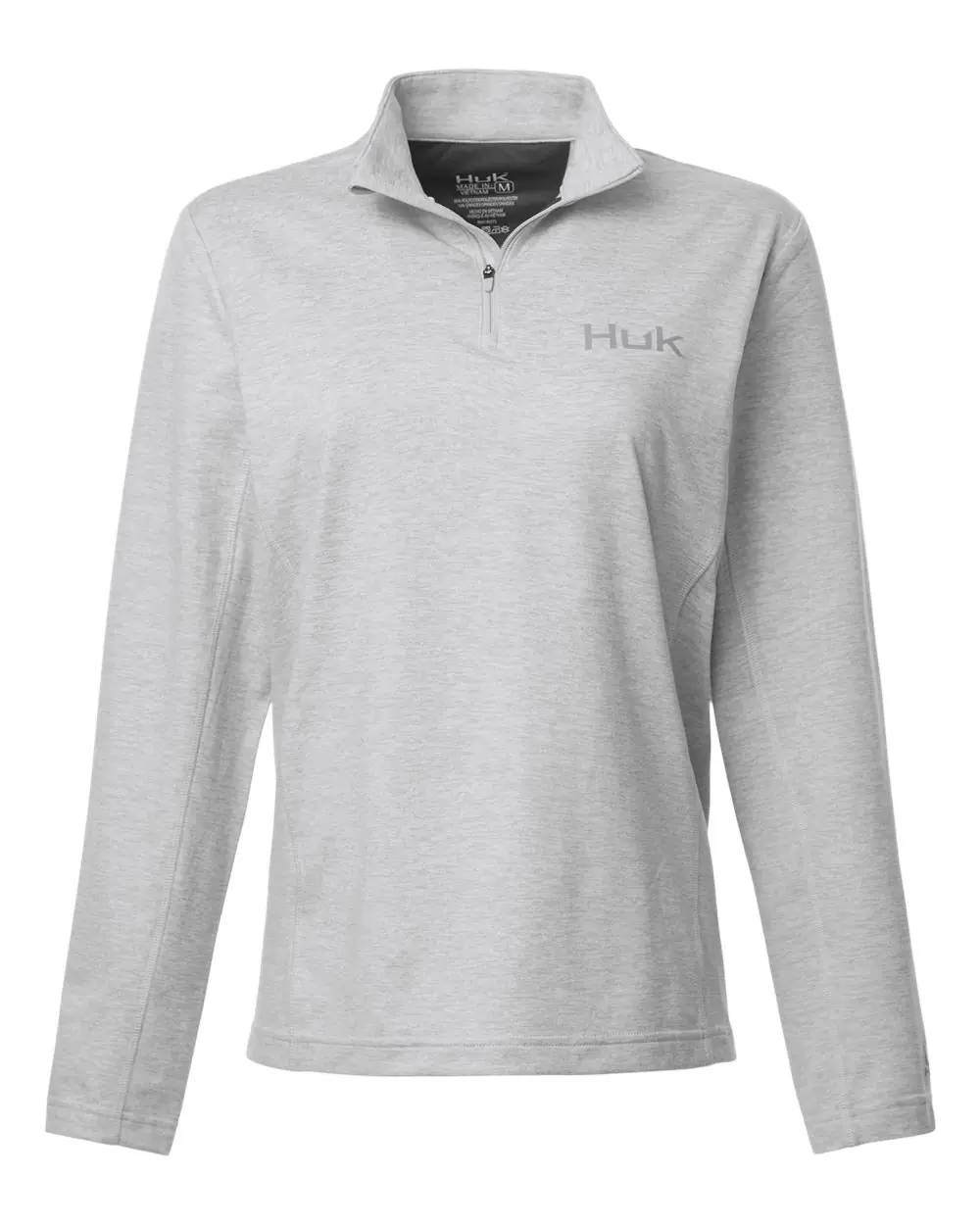 HUK Women's Coldfront+ Quarter-Zip Pullover in Harbor Mist Heather