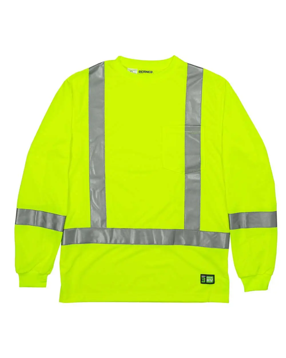 Berne Apparel Men's Hi-Vis Class 3 Performance Pocket T-Shirt