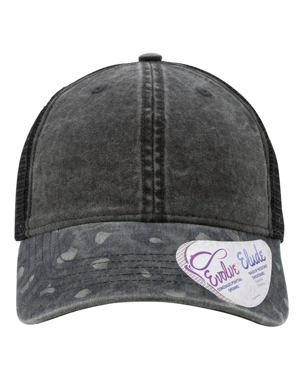Infinity Her Women's Printed Bill with Mesh Back Cap in Black/ Black Leopard/ Black