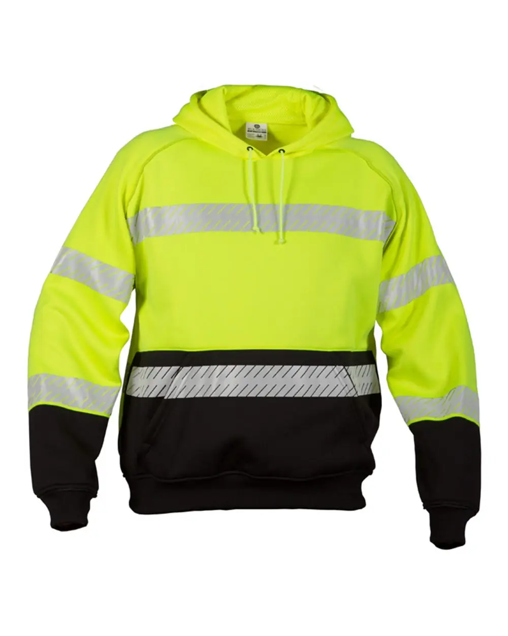 Kishigo Unisex Premium Black Series® Pull Over Hooded Sweatshirt in Lime