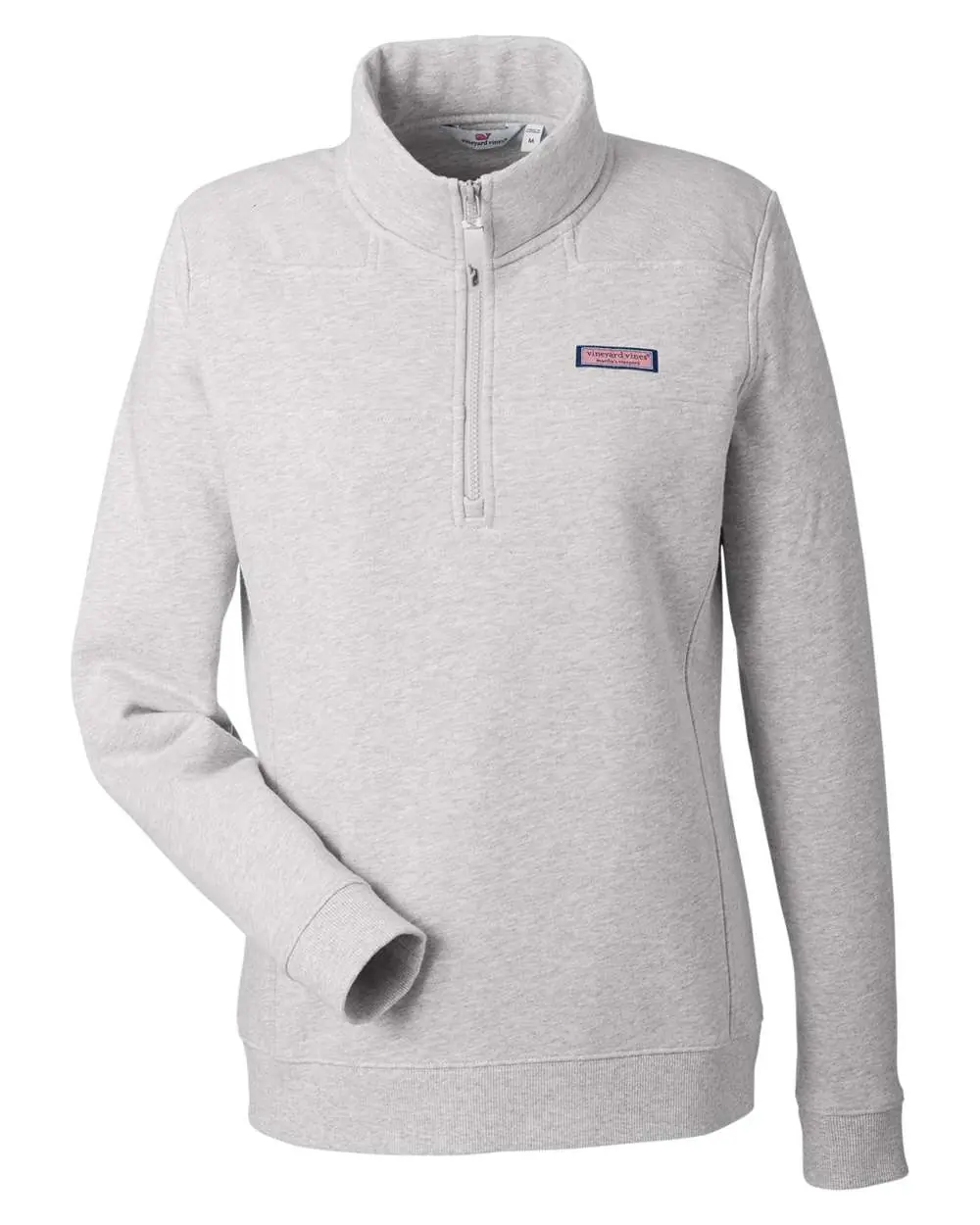 vineyard vines Women’s Collegiate Shep Quarter-Zip Sweatshirt in Grey Heather