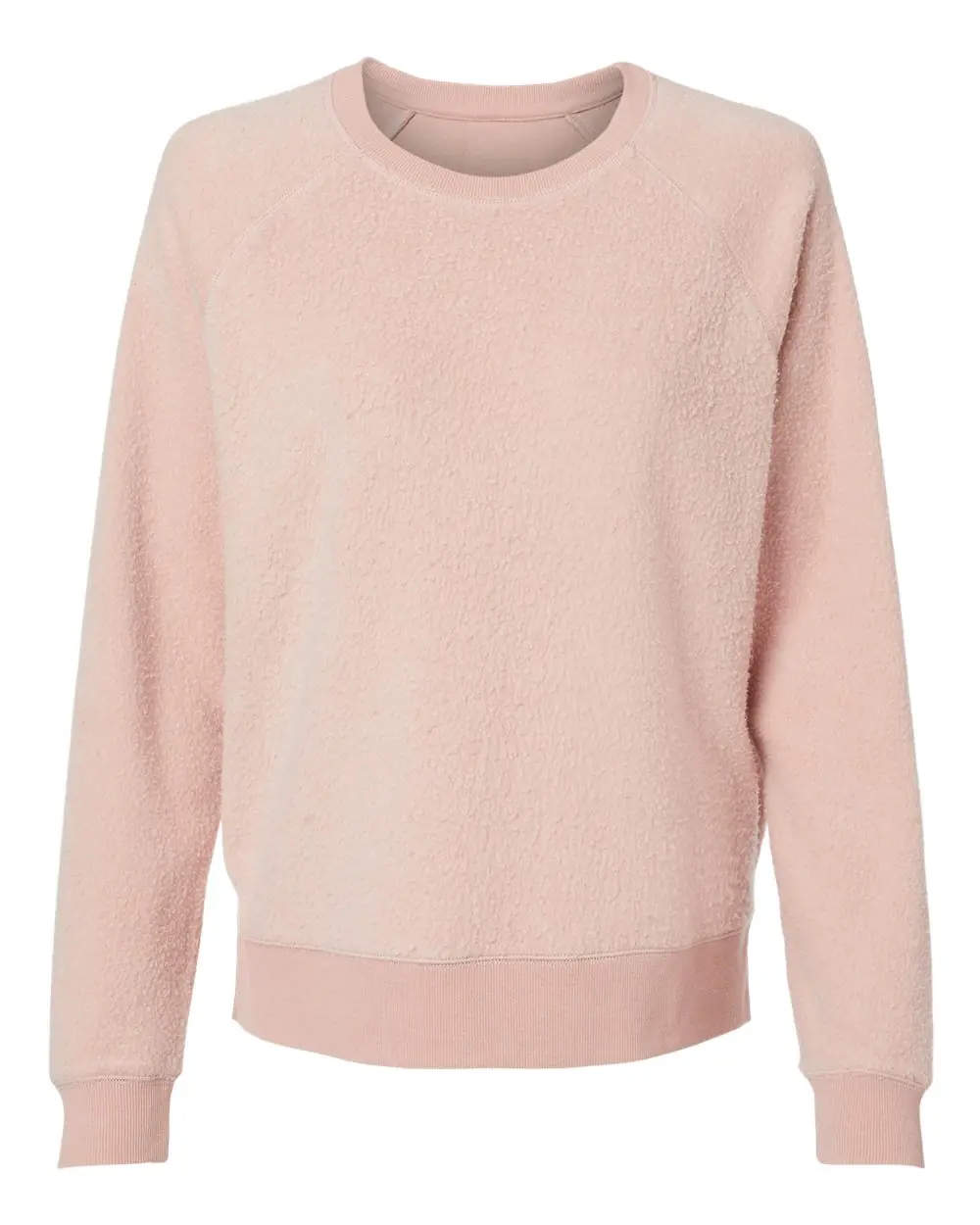 Boxercraft Women's Fleece Out Crewneck Pullover in Blush