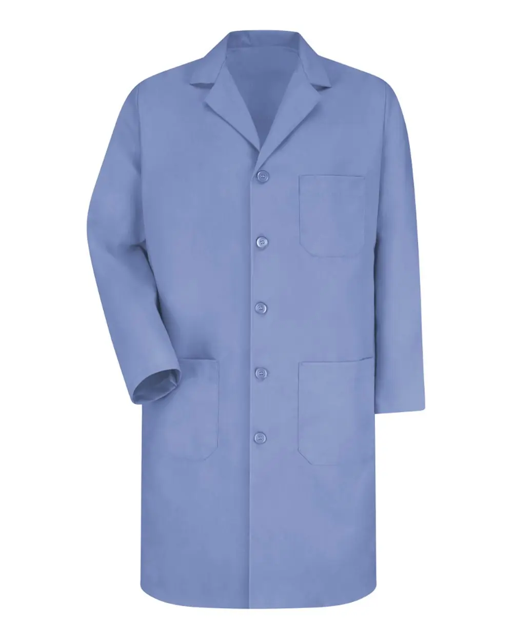 Red Kap Unisex Extended Sizes Button Front Lab Coat in Light Blue