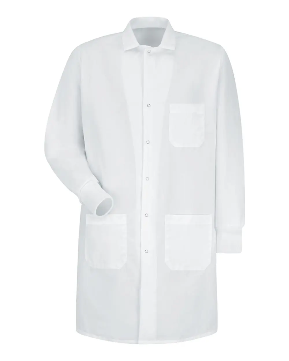 Red Kap Unisex Poplin Specialized Cuffed Lab Coat in White