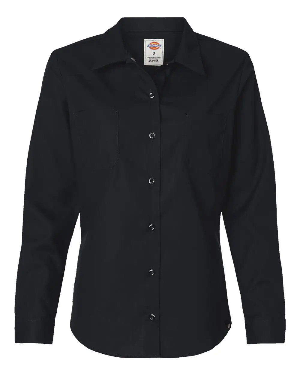 Dickies Women's Long Sleeve Industrial Work Shirt in Black