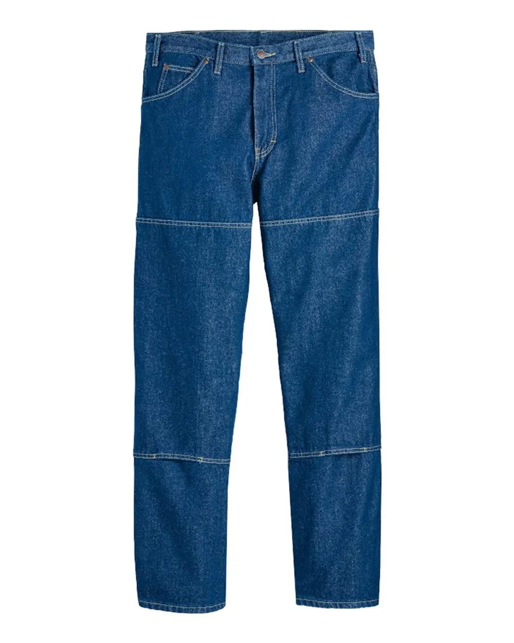 Dickies Men's Odd Sizes Industrial Double Knee Jeans in Rinsed Indigo Blue - 30I