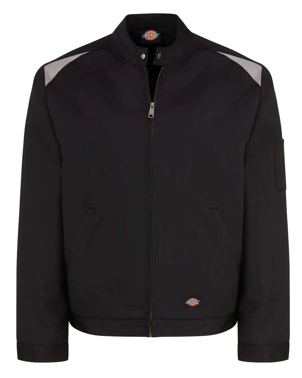 Dickies Men's Insulated Colorblocked Jacket in Black/ Silver