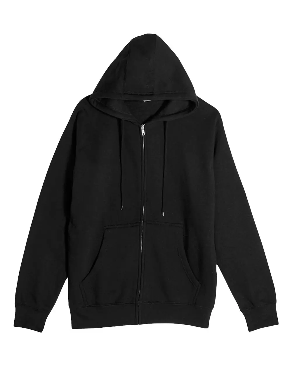 Lane Seven Unisex Premium Full-Zip Hooded Sweatshirt in Black